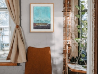 textured coastline – abstract seascape wall art print, coast