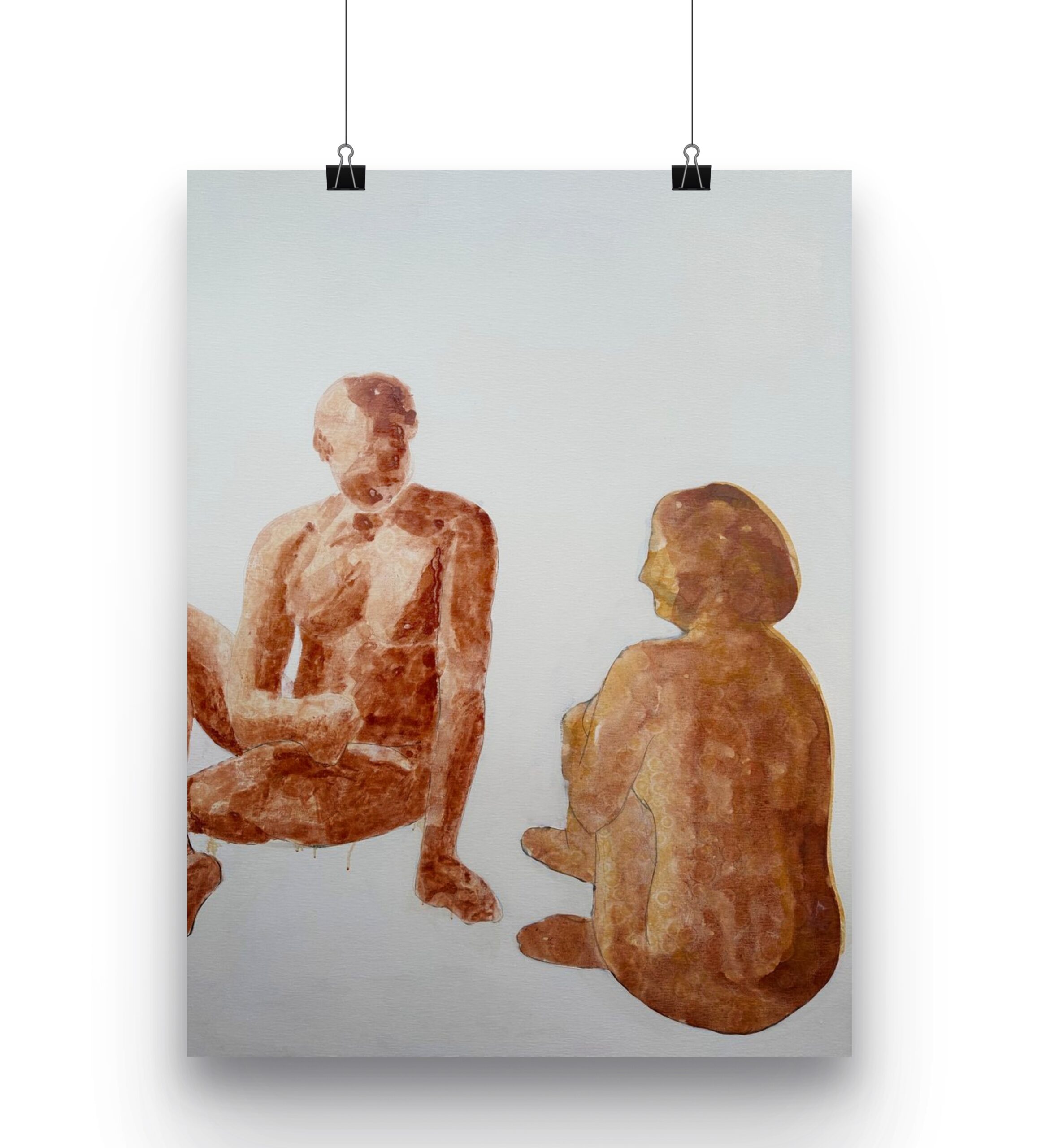 Llindar (Threshold) captures the delicate moment before connection. Two figures occupy a space of possibility, curiosity and quiet anticipation, suspended between separation and intimacy.