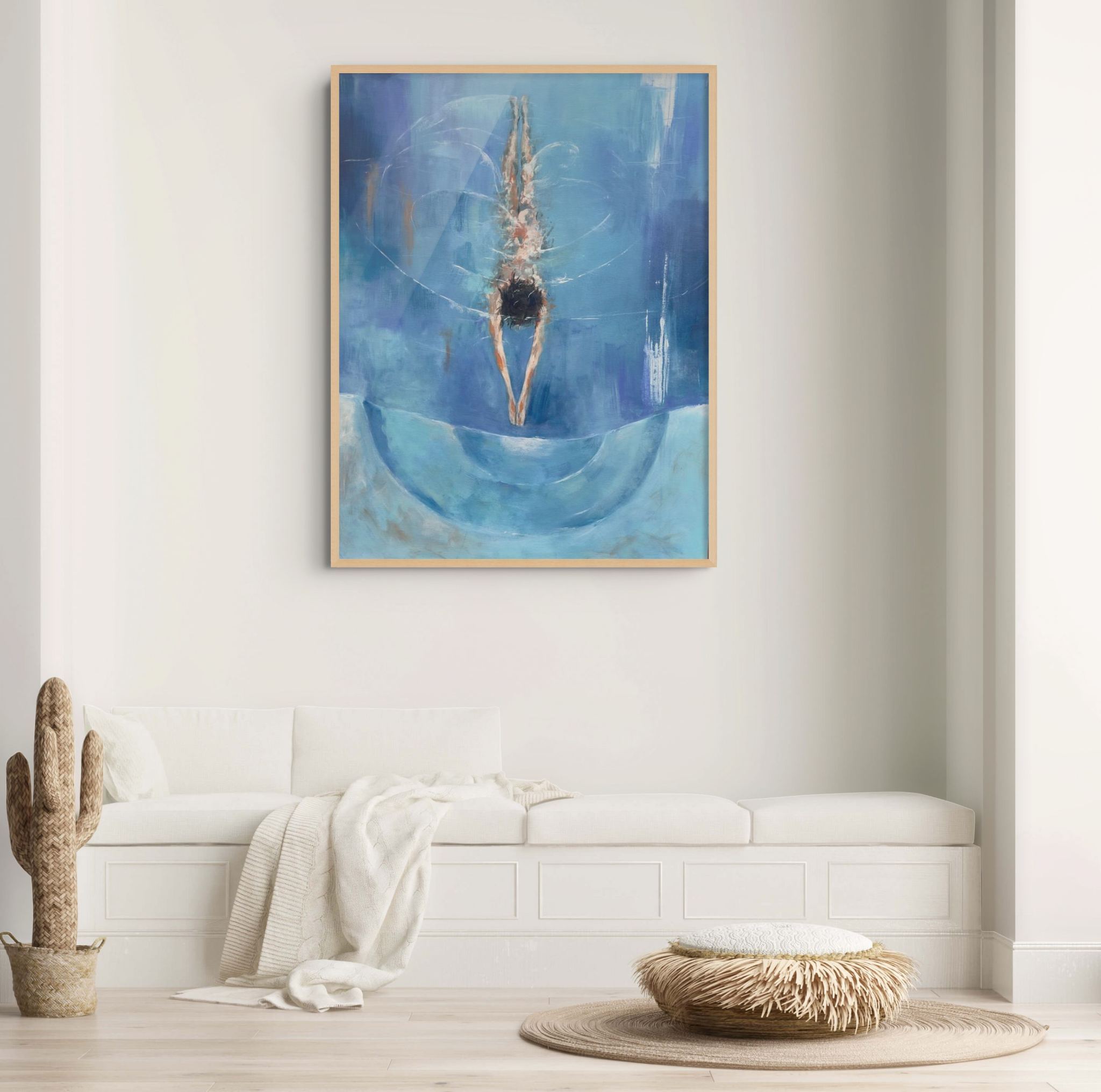 Blue swimming