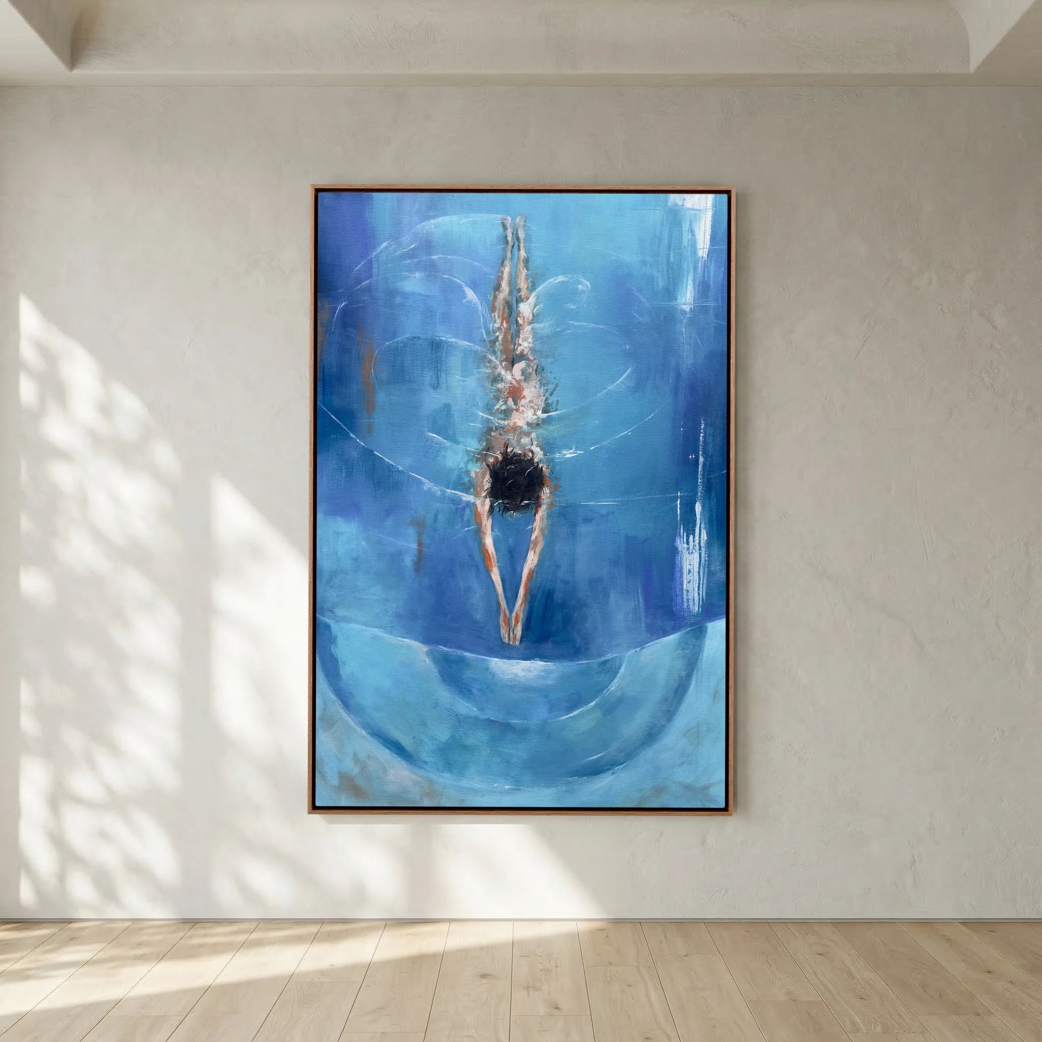 Blue swimming