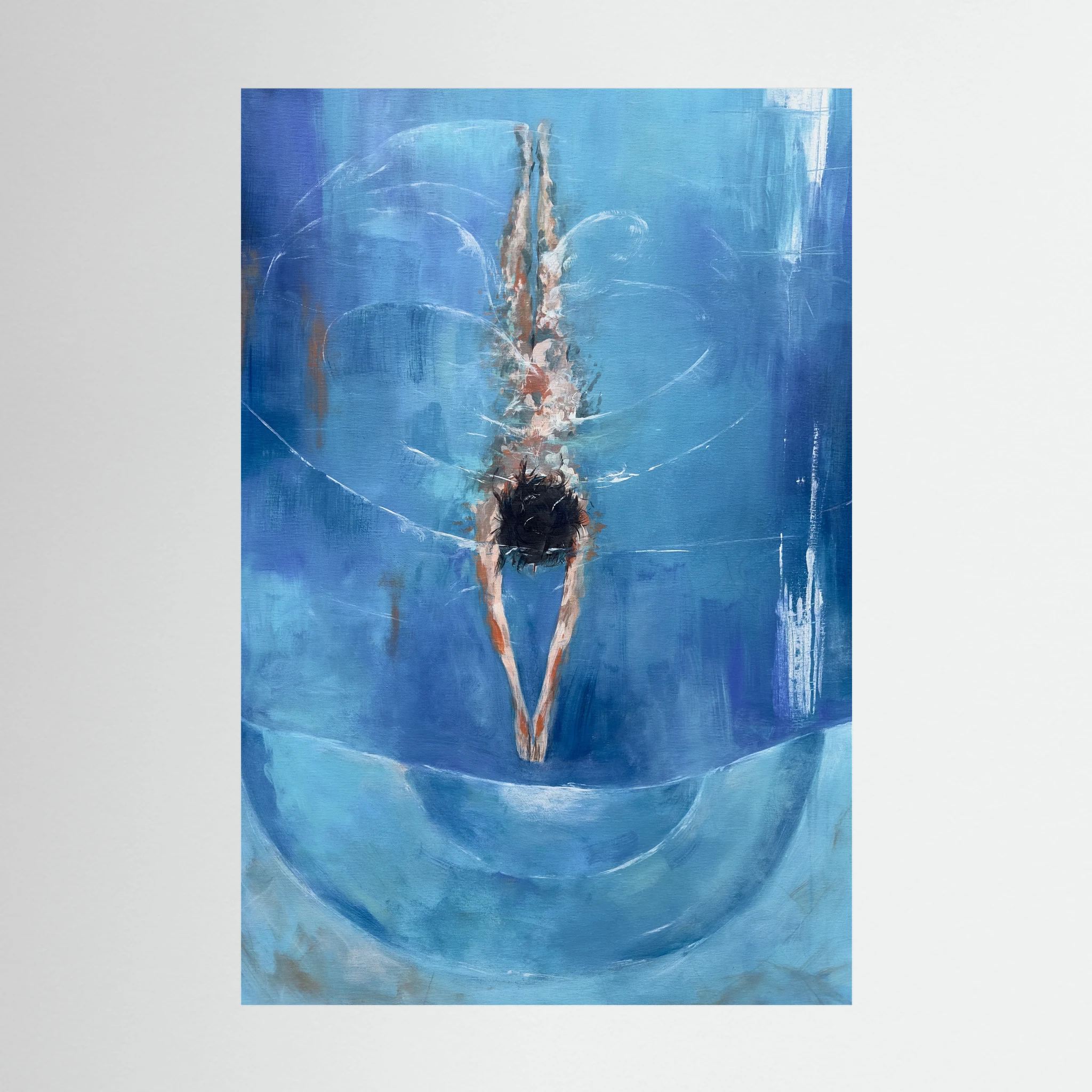 Blue swimming