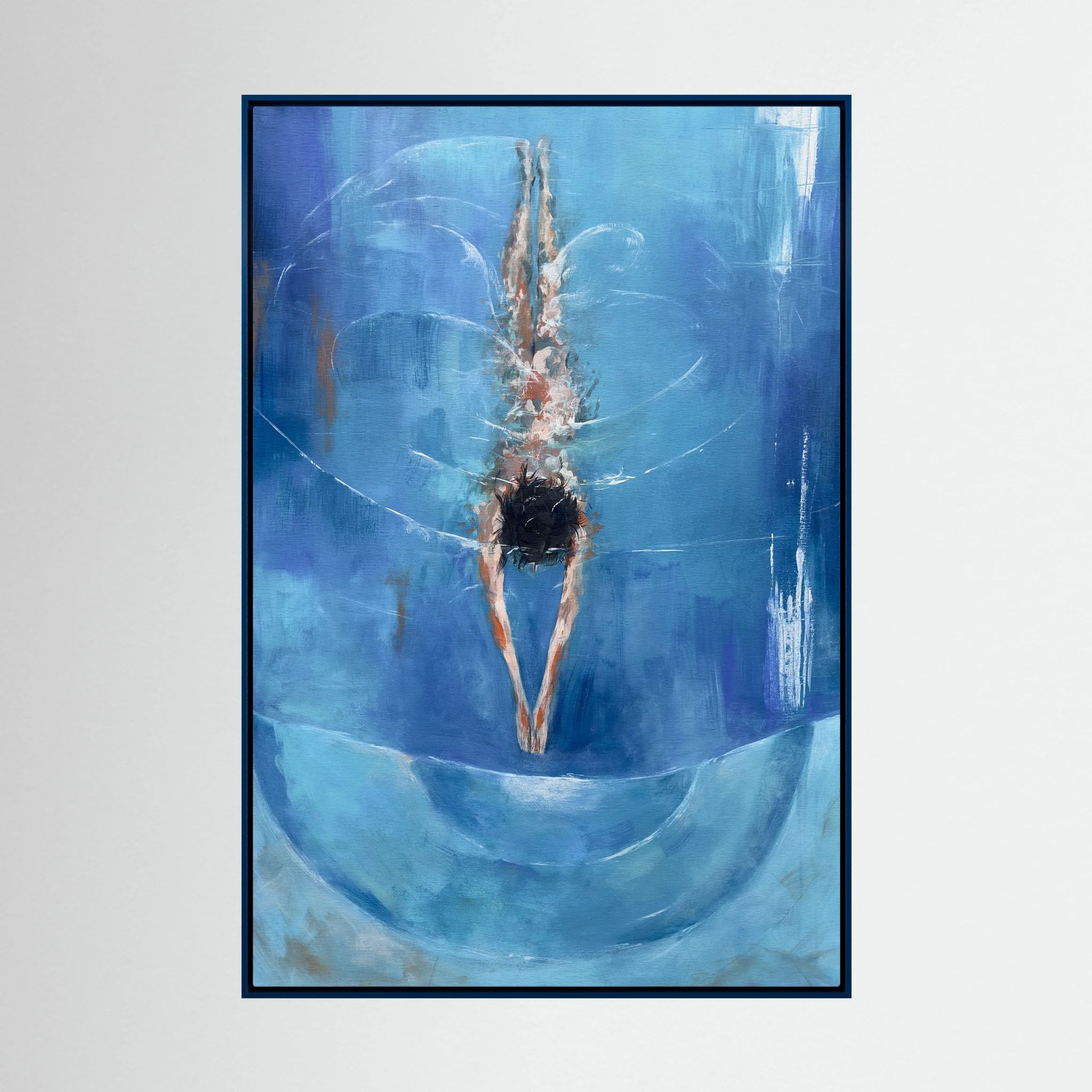Blue swimming